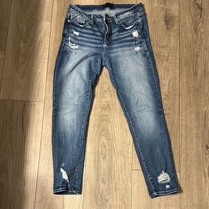 Buckle Black Distressed Ankle Skinny Jeans